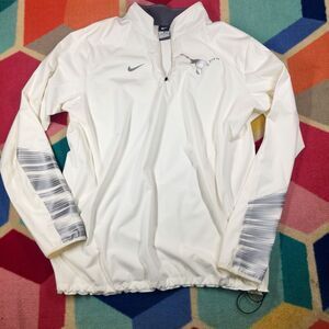 Nike Mens Texas Longhorn Size L 1/4 Jackets‎ White Long Sleeve High Neck Logo